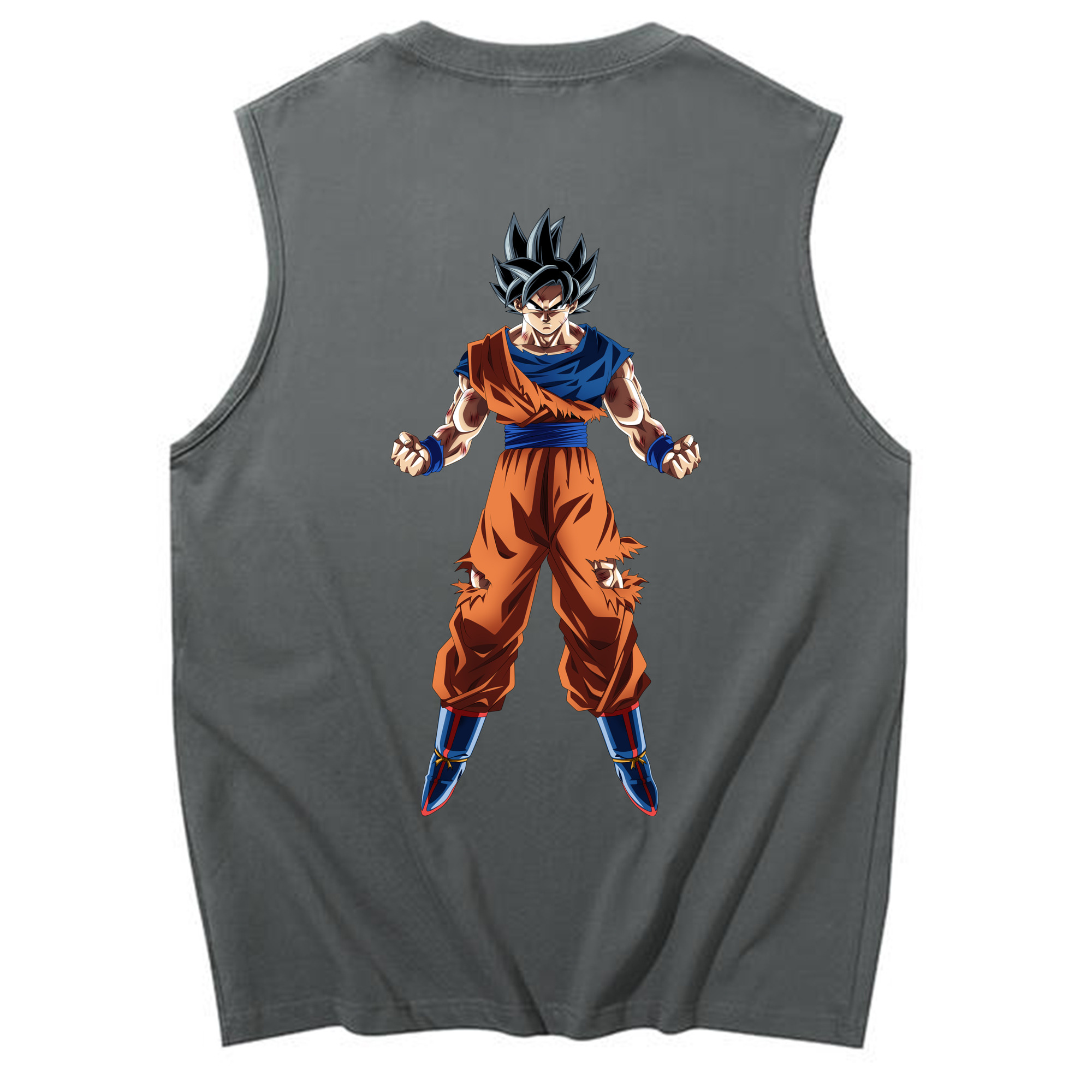 （画像用） ドラゴンボール 孫悟空（そん ごくう）Son Goku カカロット DRAGON BALL Kakarotto コットン100％タンクトップ（背面プリント）